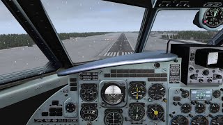 MSFS2004 Yak40 ILS landing in snowy weather FS2004 Як40 посадка в сложных погодных условиях