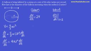 Calculus - Related Rates - Practice Problem 3