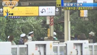 原宿駅で倒木　架線に接触　山手線一部運転見合わせ(16/08/22)