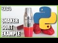 Sorting algorithms in Python - Shaker Sort example