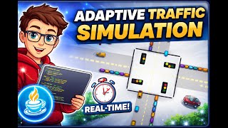 Smart Traffic Light Optimization 🚦 | Adaptive Traffic Simulation in Java Swing