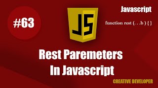 Rest Parameter In Javascript || Javascript Tutorial || Advance Javascript || Web Design Full Course