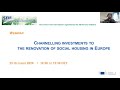 SEIforum webinar: Channelling investments to the renovation of social housing in Europe