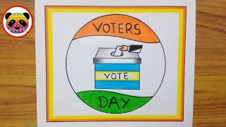 National Voters Day Drawing / National Voters Day Poster / Voters Awareness Drawing