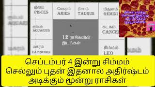 செப்டம்பர் 4 இன்று சிம்மம் செல்லும் புதன் இதனால் அதிர்ஷ்டம் பெறும் மூன்று ராசிகள்