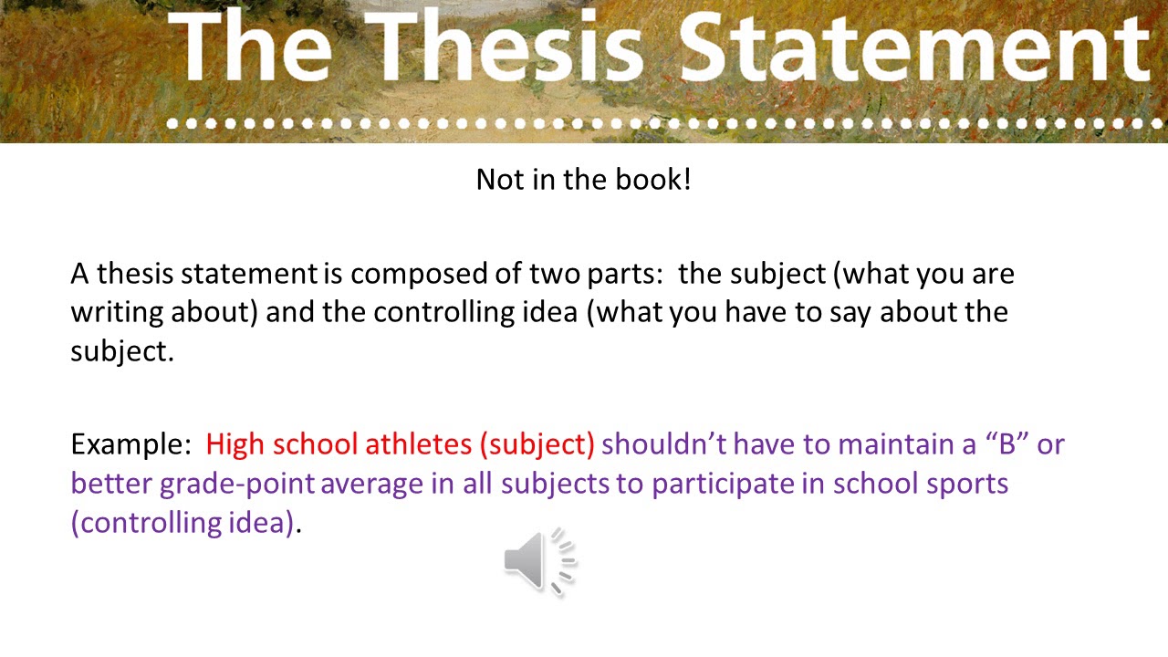 Video Thesis Statement 1 - YouTube