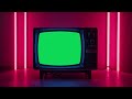 neon retro tv green screen template global kreators