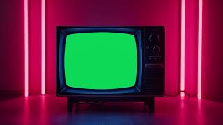 Neon Retro TV Green Screen Template | Global Kreators