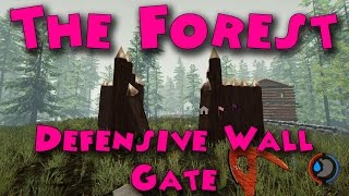 The Forest - How to build a Defensive Wall Gate