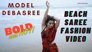 Model DEBASREE I Saree Fashion Vlog I Bong Model I Indian Bong Beauty I Sea Beach | Saree Sundari |