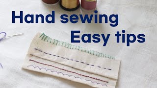 hand sewing stitches/초보자를 위한 바느질 기법 5가지