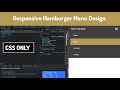 CSS Hamburger Menu design  |  NO JAVASCRIPT