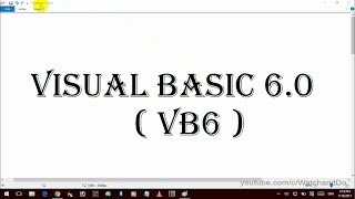 1. Visual Basic 6.0 in Urdu - What is Visual Basic 6.0.