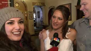Couple gets married in Flagstaff because of the snow