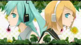 Kagamine Rin ~ Hatsune Miku ~Sakasama Reinboo Romaji (Lyrics)