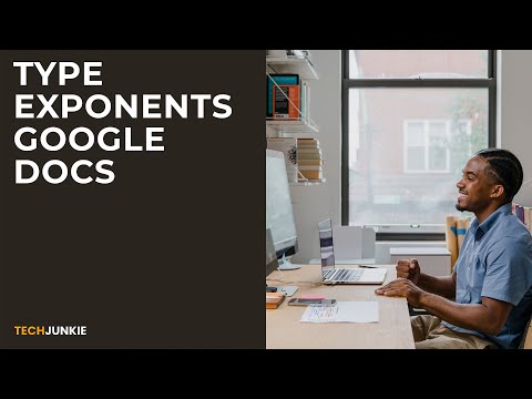 How do you type exponents on Google Docs?