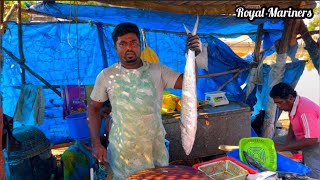 Thoothukudi Hutson Amazing Fish Cutting Skills|Vanjaram Fish|#royalmariners