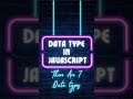 Data types In Javascript #javascript #datatypes  #coding #beginners