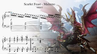 [モンハンサンブレイク]朱に染むる夜宴/メル・ゼナ - ピアノアレンジ楽譜　【Monster Hunter Sunbreak】 Scarlet Feast - Malzeno - Piano Arr.