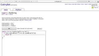 Logic 1 (fizzString) Java Tutorial || codingbat com
