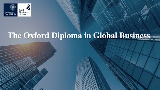 The Oxford Diploma in Global Business