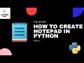 #How TO  Create Advanced #Notepad With #Pyqt5  By #The #Techno