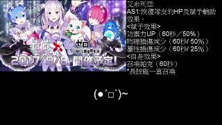 [國語]白猫x re.zero角色技能詳解及評價