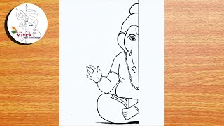 Ganesh Ji Drawing with Pencil | Easy Drawing | How to Draw Ganesh Bhagwan