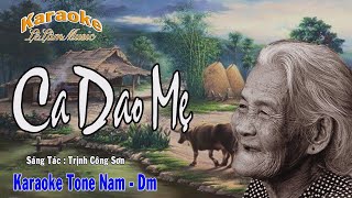 Karaoke - CA DAO MẸ - Tone Nam | Trịnh Công Sơn | Lê Lâm Music