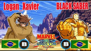 Logan_Xavier (BRA) VS BLACK SABER (BRA) #marvelcollection #marvelvscapcom #marvel #fightcade2 #mvc1