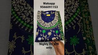 Mirror embroidery  nighty #nighty #nightwear #kidsnightsuit #desinerdress #avaasakurtis #nightdress