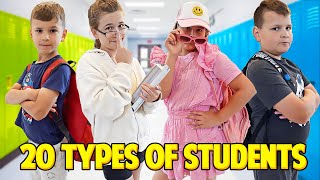 20 TYPES OF STUDENTS!! **BACK TO SCHOOL** | JKREW