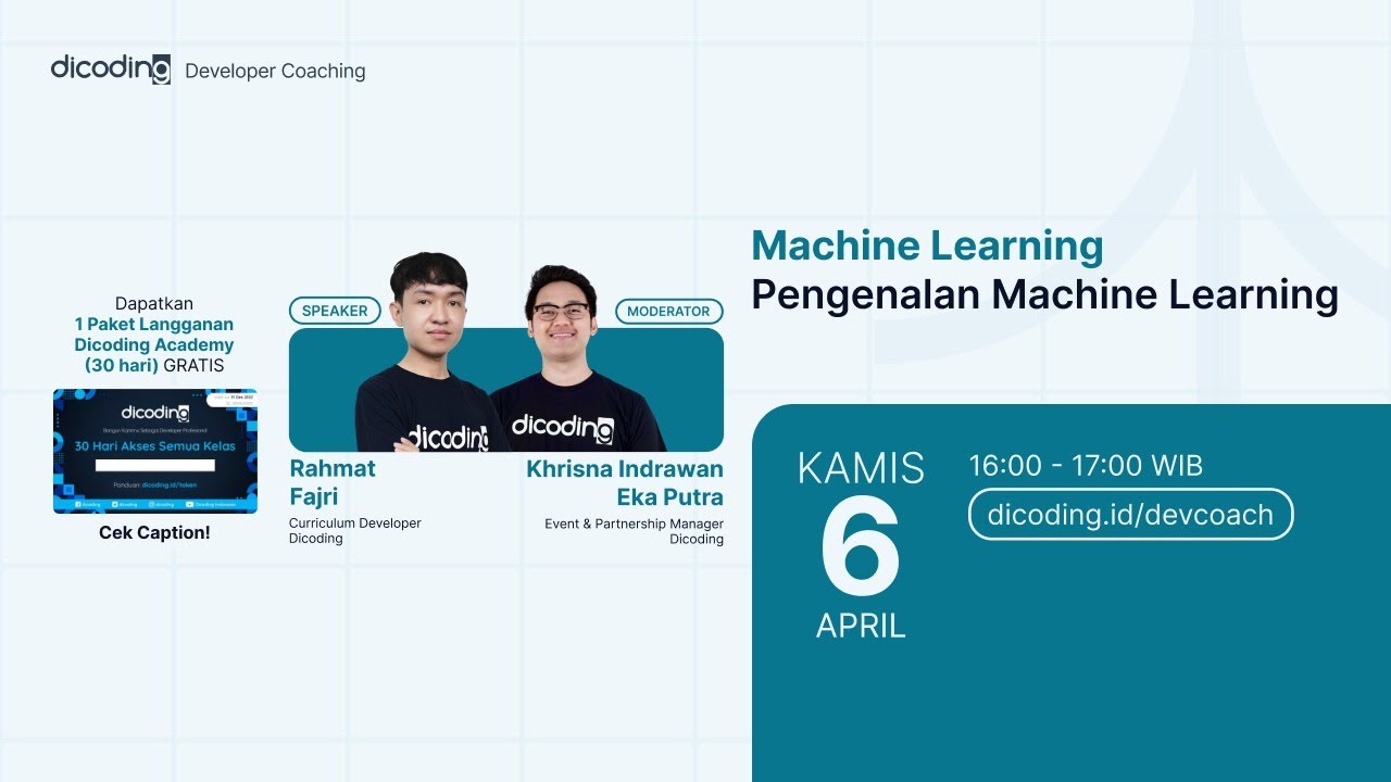 Dicoding Developer Coaching 85 Machine Learning Pengenalan Machine