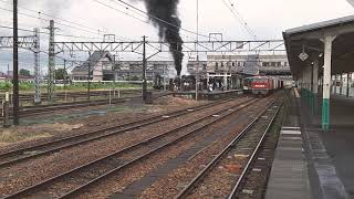 SLばんえつ物語号　若松試運転　　 新津駅　発車　　　C57 180