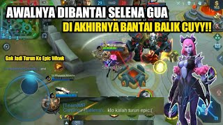 SELENA GUA DIKASIH SUPPORT LAGI COYY!! Auto Gak Jadi Turun Rank Wkwk - Mobile Legends