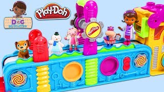 Doc McStuffins and Friends Visit Play Doh Mega Fun Factory Playset!