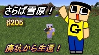 〔マインクラフト♯205〕ぐっちのサバイバル生活　さらば雪原！廃坑から生還！