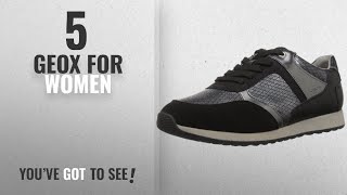 Top 5 Geox For Women [2018]: Geox Women's Deynna 3 Sneaker, Black, 37 M EU (7 US)