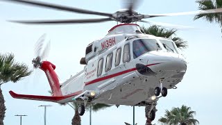 Stunning AgustaWestland (Leonardo) AW139 landing at HAI Heli expo | Honeywell flight test helicopter