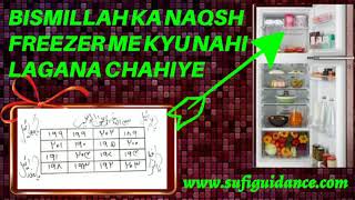 Why we don't keep Bismillah Naqsh in freezer? Sufi Guidance Highlights
