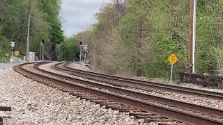 CSX Q415 with CSX 527 as a middle train DPU at harpers ferry