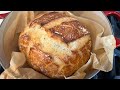 Easy Dutch Oven Country Bread Recipe- no knead! #easyrecipe #easycooking #bread #cooking