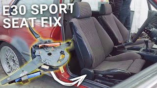 E30 Seat Strut Replacement Guide | BMW Sport Seat Repair + Car Interior Refresh Plans | 062