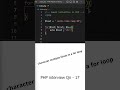 How to Print a character multiple times in a for loop in PHP? #php_interview #2023 #shorts