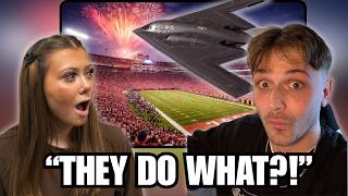 European Girl’s FIRST Time Seeing a US Military Flyover!