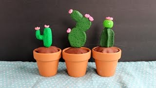 DIY Clay Cactus - make this for your home!