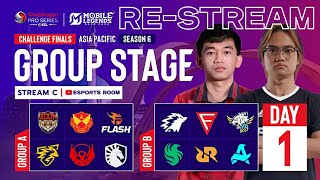 🔴[LIVE RE-STREAM] STREAM C - AP MLBB | ESL SNAPDRAGON MOBILE CHALLENGE FINALS - SEASON 6 | DAY 1