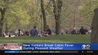 Coronavirus Update: New Yorkers Break Cabin Fever During Pleasant Weather