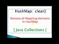 Remove all elements from hashmap : using clear() Method in java