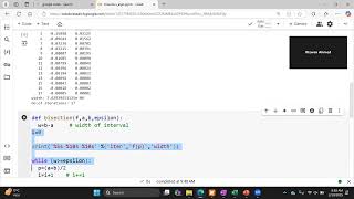 Writing a function for Bisection method-python